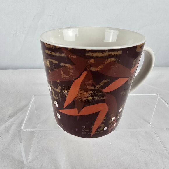 Starbucks Guatamala Coffee Mug Tea Cup 2006 Ceramic Brown & White 20oz - Picture 3 of 7